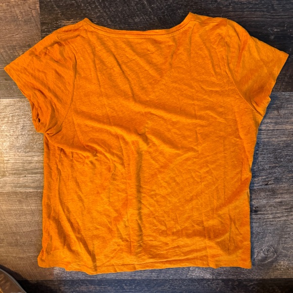 J. Crew | Women's Linen T-shirt | XL | Warm Spring Tangerine Orange - Picture 2 of 8